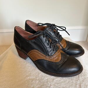 Jeffrey Campbell Oxfords Two Tone Sz 8.5 Ibiza Last Grannycore Chunky Steampunk